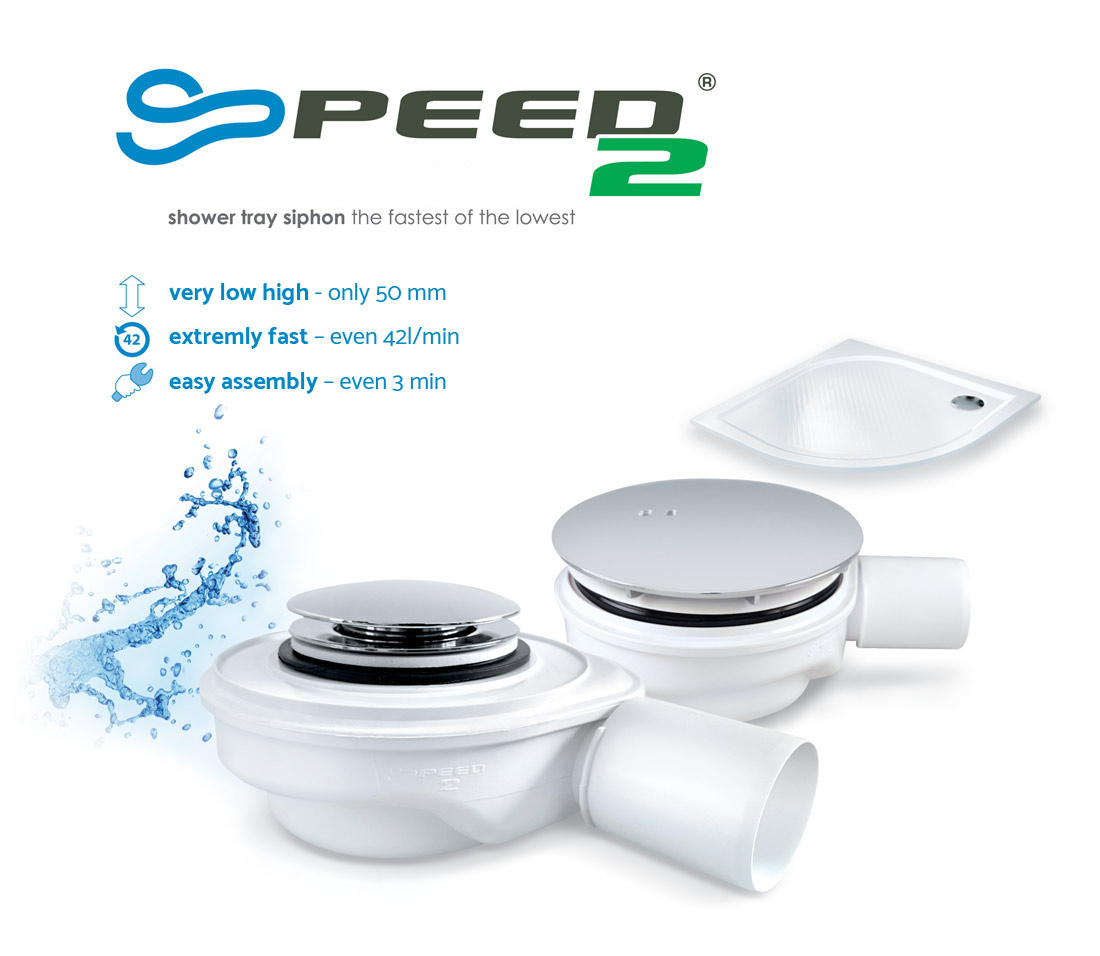 Speed 2 shower tray siphon